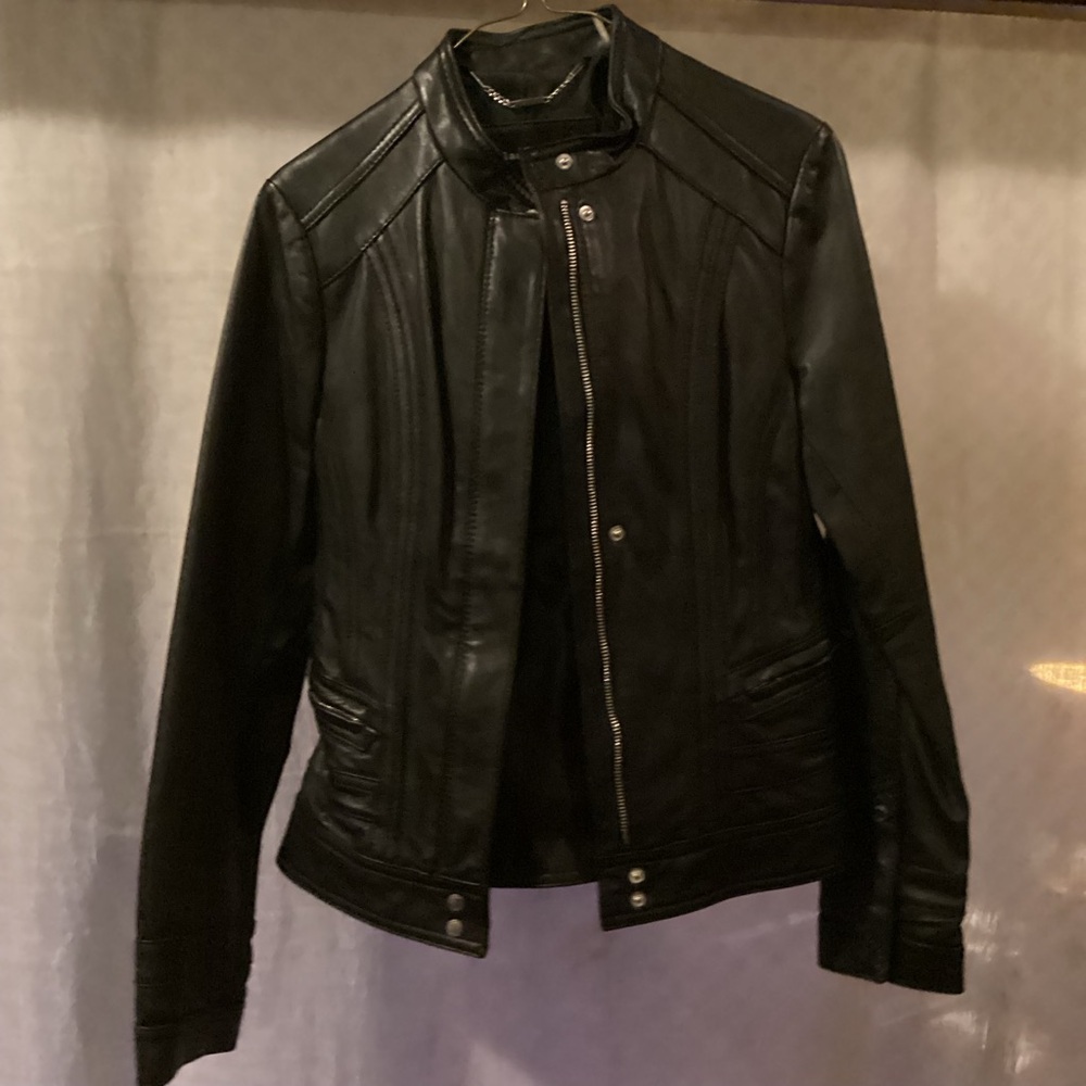 Black Rivet Leather Jacket women’s small